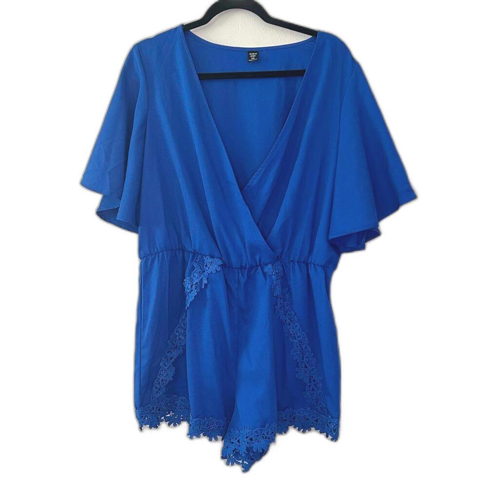 Shein Blue Lace Romper